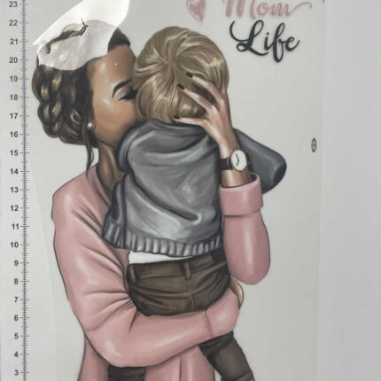 Termoaplikacija Lovin the Mom Life, didelė — siuvimo aplikacijos | Trys Pelėdos
