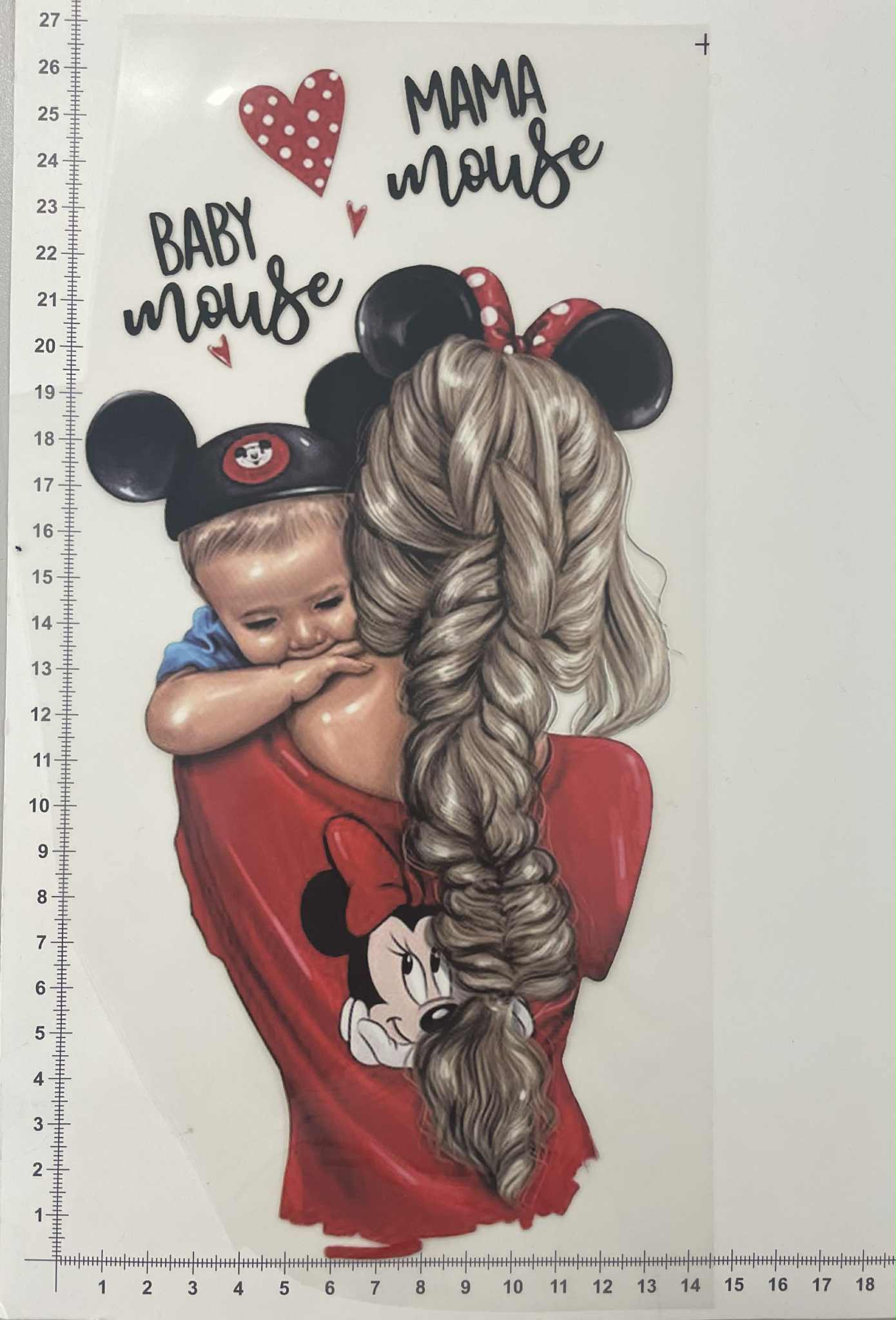 Termoaplikacija Mama mouse Baby mouse, didelė Termoaplikacija Mama mouse Baby mouse, didelė — siuvimo aplikacijos | Trys Pelėdos