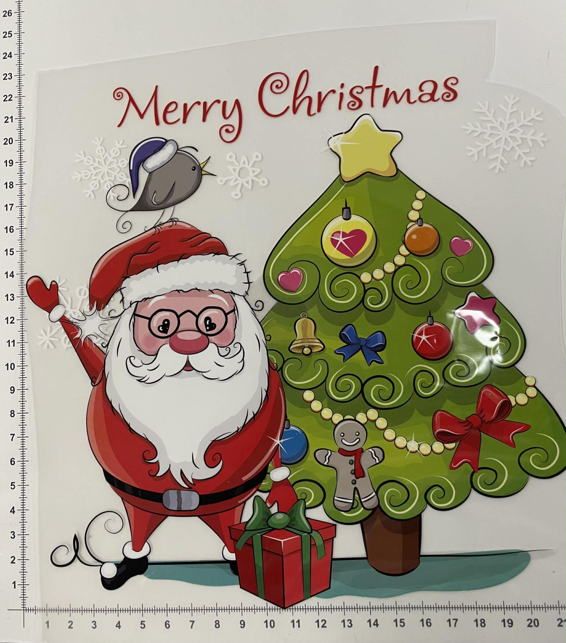 Termoaplikacija Merry Christmas Termoaplikacija Merry Christmas, didelė — siuvimo aplikacijos | Trys Pelėdos
