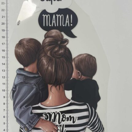 Termoaplikacija Mom of boys, didelė — siuvimo aplikacijos | Trys Pelėdos