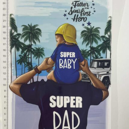 Termoaplikacija Super dad, didelė — siuvimo aplikacijos | Trys Pelėdos