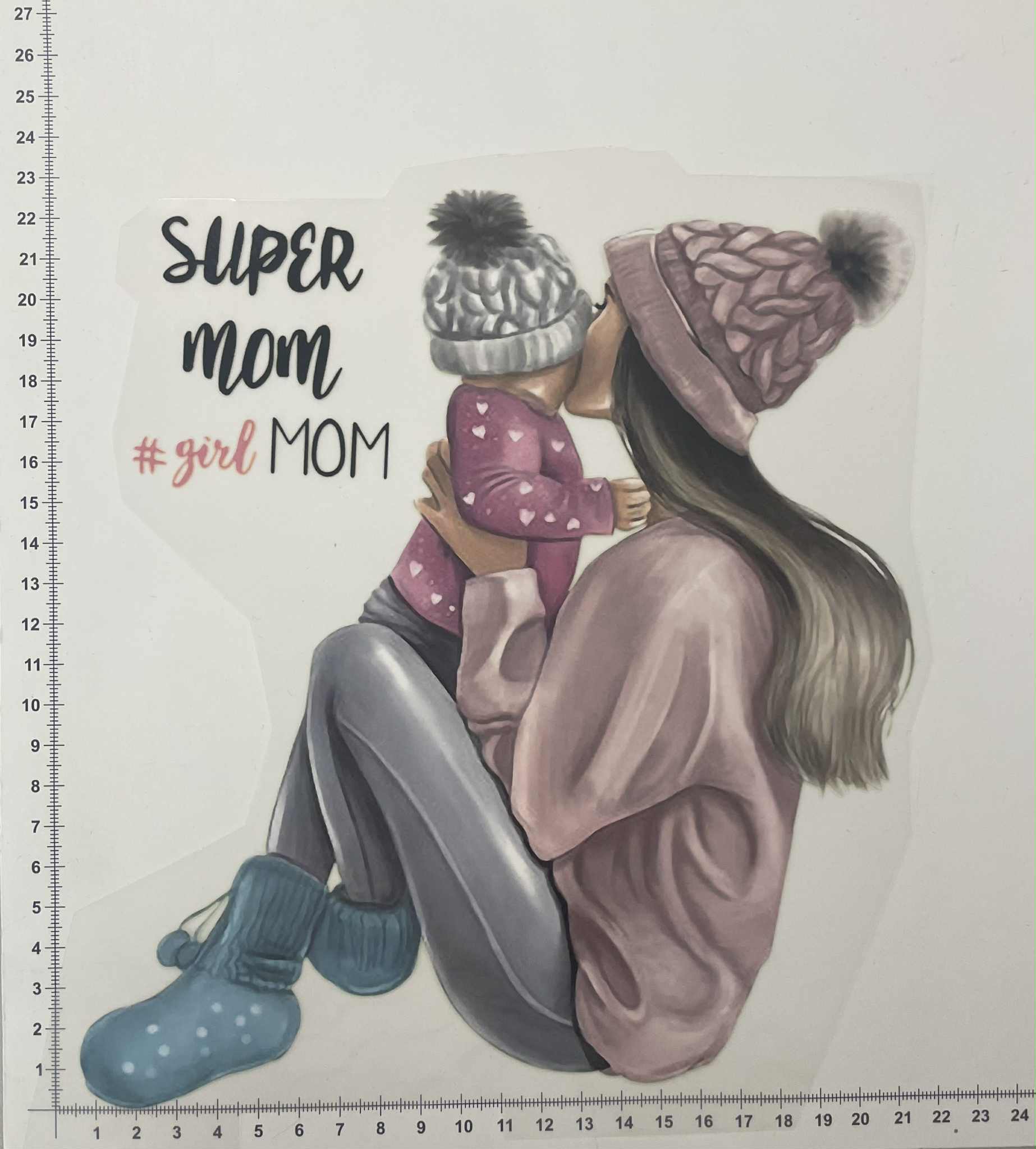 Termoaplikacija Super girl mam, didelė Termoaplikacija Super girl mam, didelė — siuvimo aplikacijos | Trys Pelėdos
