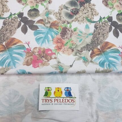 Viskozinis trikotažas Orchidėjos - 50% pigiau
