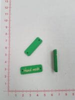 Žalia medinė etiketė Hand made, stačiakampė — Etiketės ir jų tvirtinimo priemonės | Trys Pelėdos