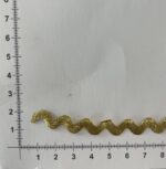 Dekoratyvinė ZIG ZAG juostelė, 3 mm auksinė blizgi