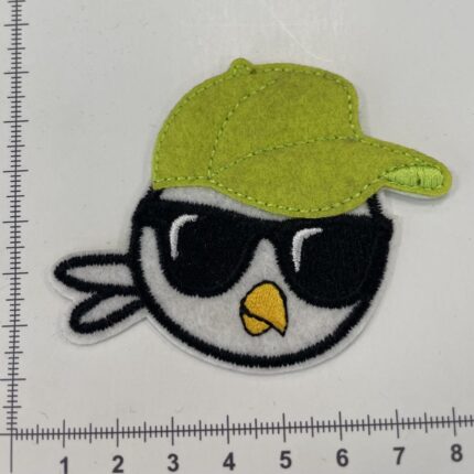 Prisiuvama Termoaplikacija Paukštis su akiniais