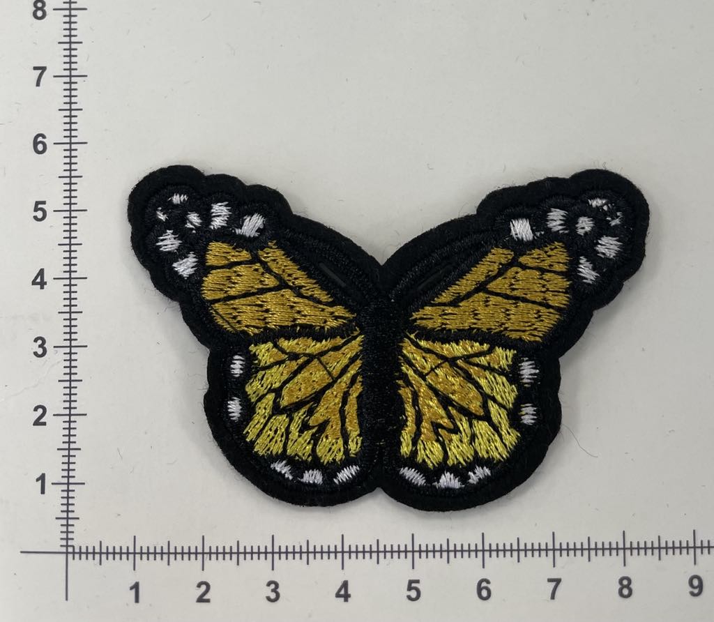 Prisiuvama Termoaplikacija Drugelis Auksinis 64 Prisiuvama Termoaplikacija Drugelis Auksinis