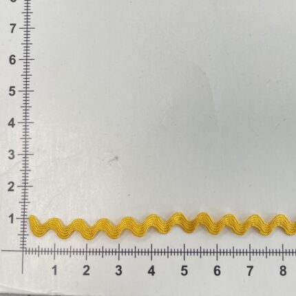 Dekoratyvinė ZIG ZAG juostelė, 3 mm geltona (2 nuotr.) — siuvimo juostelė | Trys Pelėdos