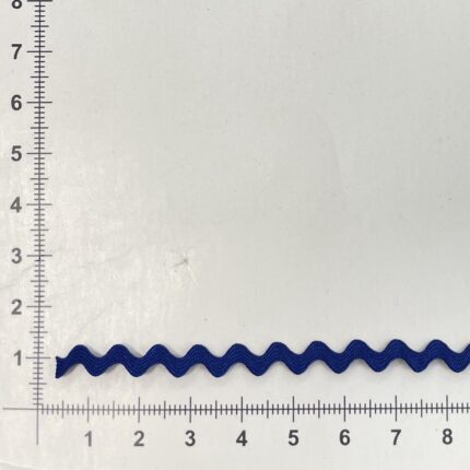 Dekoratyvinė ZIG ZAG juostelė, 3 mm mėlyna (2 nuotr.) — siuvimo juostelė | Trys Pelėdos