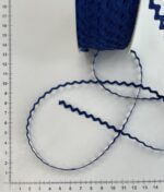 Dekoratyvinė ZIG ZAG juostelė, 3 mm mėlyna — siuvimo juostelė | Trys Pelėdos