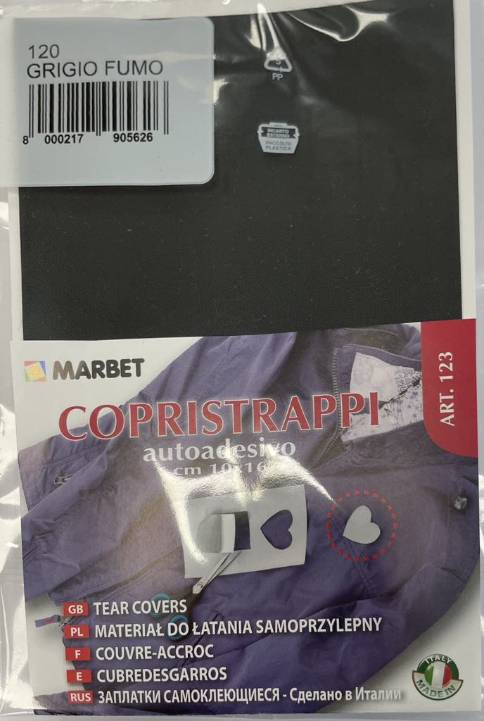 Prilipinamas lopas striukei, GRIGIO FUMO — Lopai | Trys Pelėdos