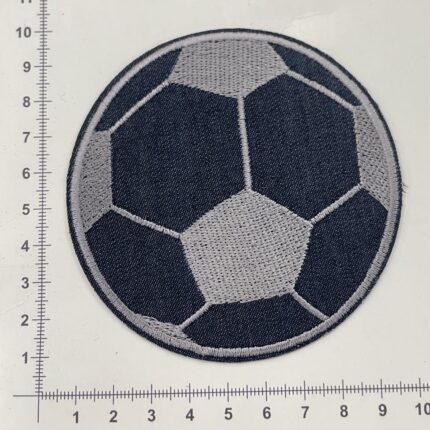 Prisiuvama Termoaplikacija Futbolo kamuolys Džinsinis — siuvimo aplikacijos | Trys Pelėdos