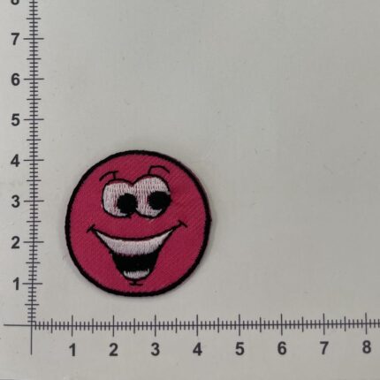 Prisiuvama Termoaplikacija Smile Rožinis — siuvimo aplikacijos | Trys Pelėdos