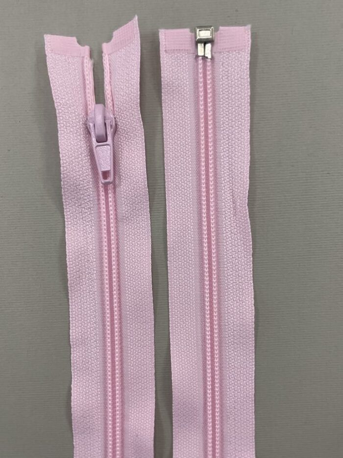 Spiralinis išsegamas užtrauktukas "Šviesiai rožinis", 55 cm