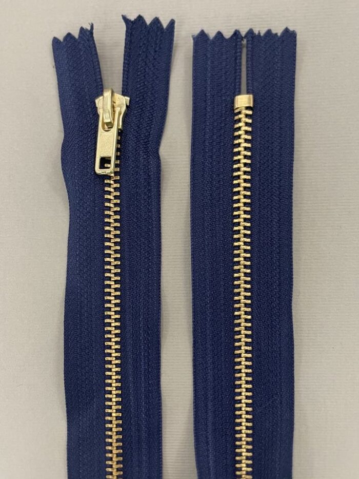 Metalinis užtrauktukas "Tamsiai mėlynas", 16 cm