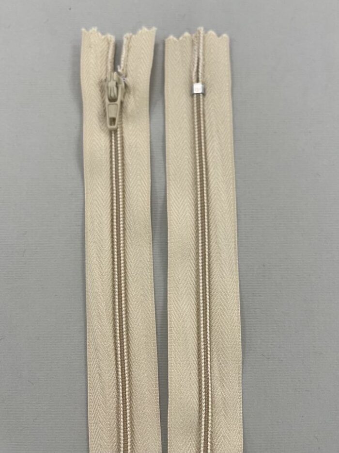 Spiralinis užtrauktukas "Kreminis", 14 cm