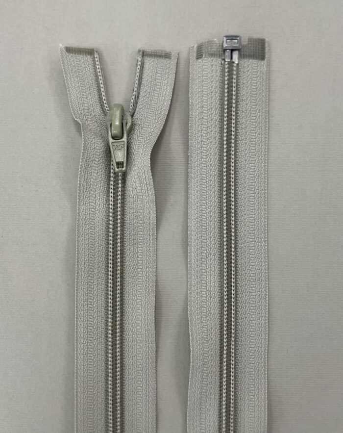Spiralinis išsegamas užtrauktukas "Šviesus chaki", 35 cm