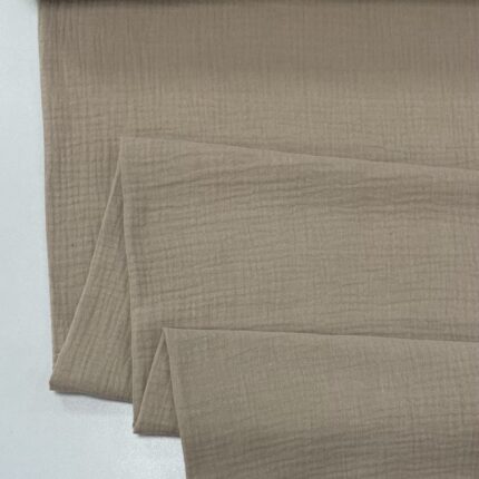 Medvilninis double gauze muslinas Smėlinė