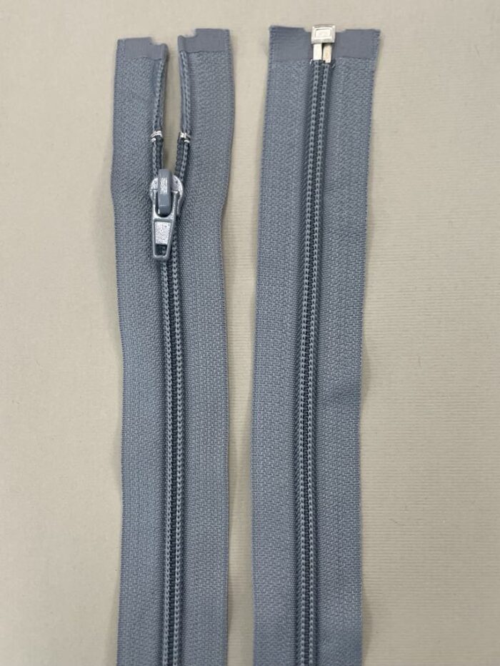 Spiralinis išsegamas užtrauktukas "Šviesiai pilkas", 30 cm