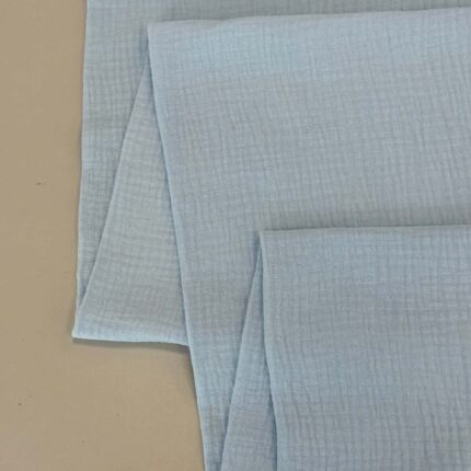 Medvilninis double gauze muslinas Žydras