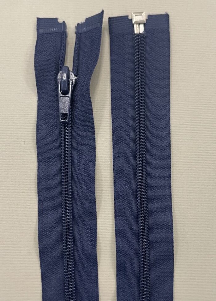 Spiralinis išsegamas užtrauktukas "Tamsiai mėlynas", 25 cm
