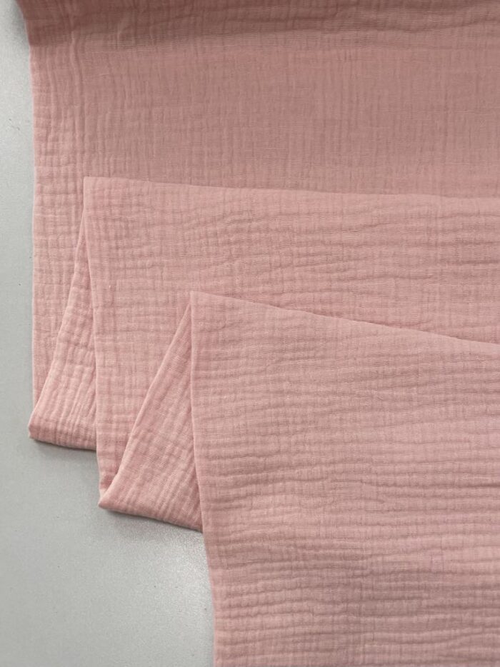 Medvilninis double gauze muslinas Persikinė