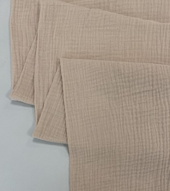 Medvilninis double gauze muslinas Nude