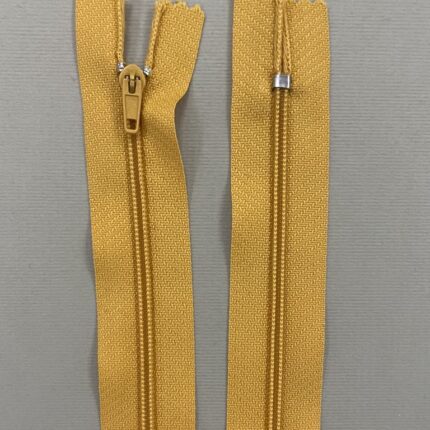 Spiralinis fiksuojamas užtrauktukas "Geltonas", 14 cm