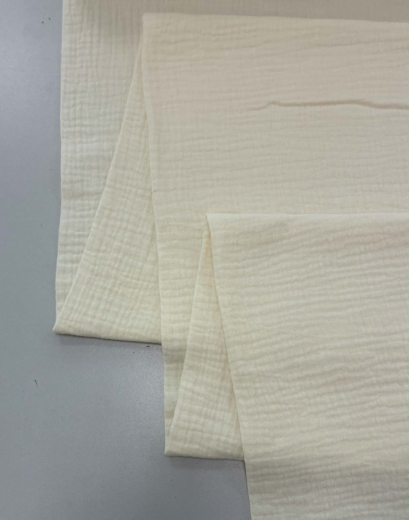 Medvilninis double gauze muslinas Gelsvas Medvilninis double gauze muslinas Gelsvas