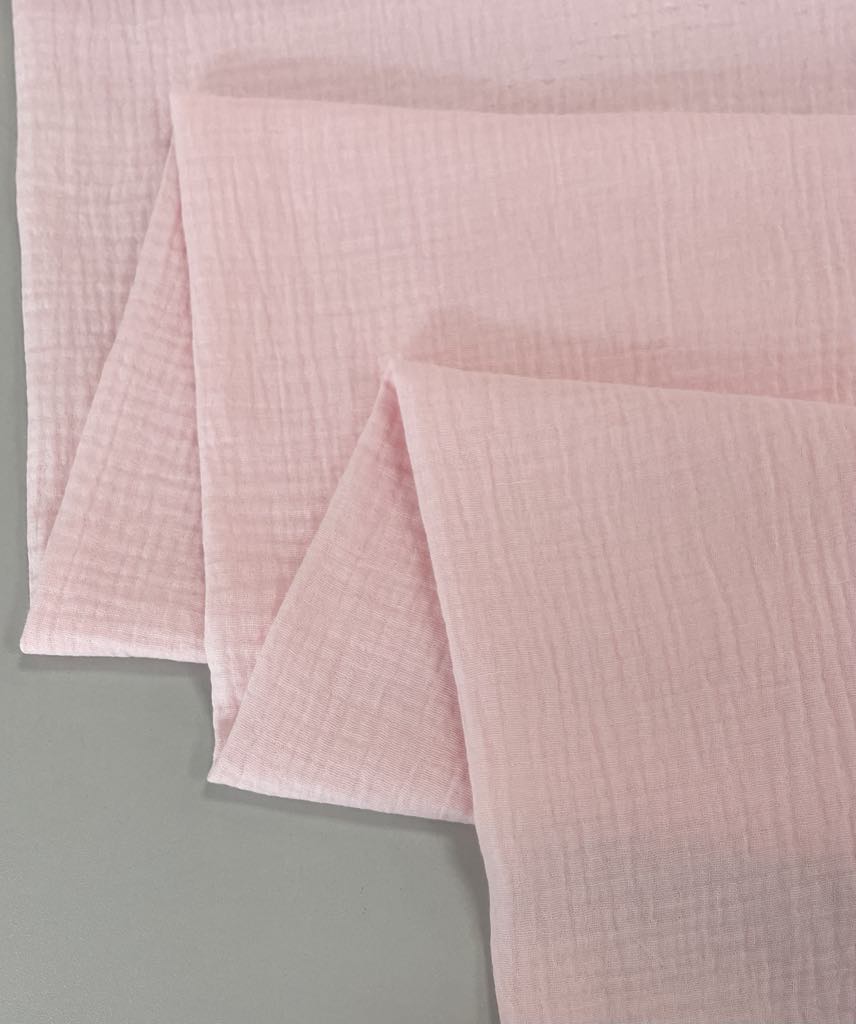 Medvilninis double gauze muslinas Šviesiai Rožinis Medvilninis double gauze muslinas Šviesiai Rožinis