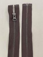 Metalinis išsegamas užtrauktukas "Rudas", 60 cm — siuvimo užtrauktukai | Trys Pelėdos