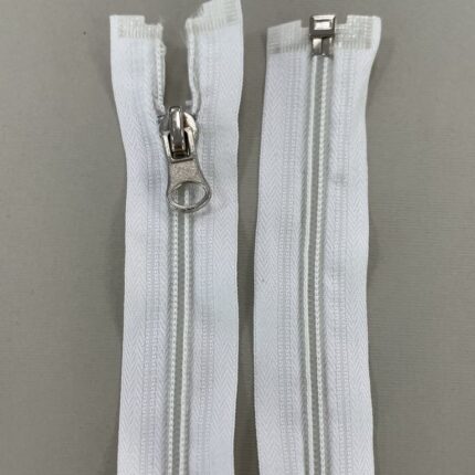 Spiralinis išsegamas užtrauktukas "Baltas", 60 cm — siuvimo užtrauktukai | Trys Pelėdos