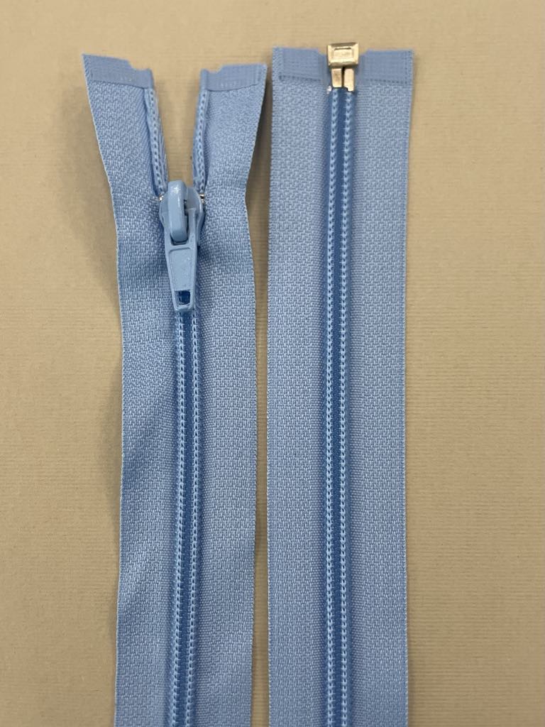 Spiralinis išsegamas užtrauktukas "Žydras", 40 cm — siuvimo užtrauktukai | Trys Pelėdos