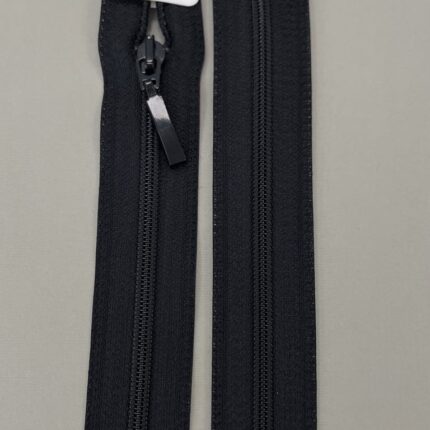 Spiralinis užtrauktukas "Juodas", 55 cm — siuvimo užtrauktukai | Trys Pelėdos