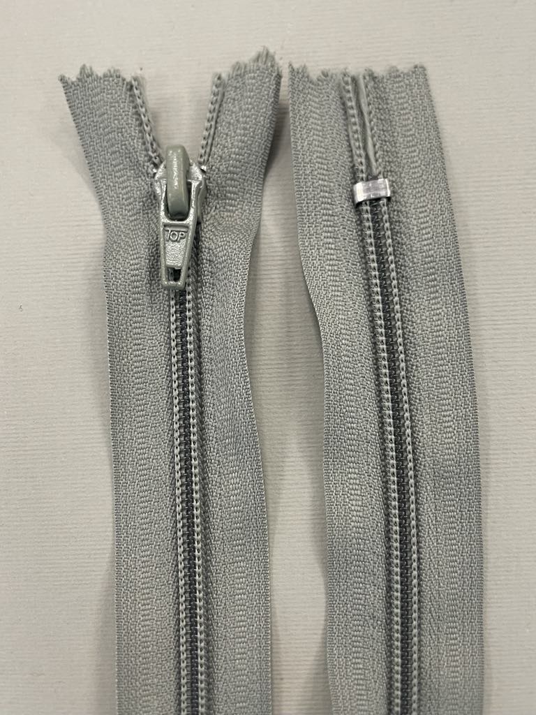 Spiralinis užtrauktukas "Pilkas", 16 cm — siuvimo užtrauktukai | Trys Pelėdos