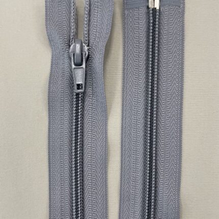 Spiralinis užtrauktukas "Šviesiai pilkas", 40 cm — siuvimo užtrauktukai | Trys Pelėdos