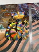 Kilpinio, skaitmeninės spaudos trikotažo panelė 60x70cm Pieštas katinas