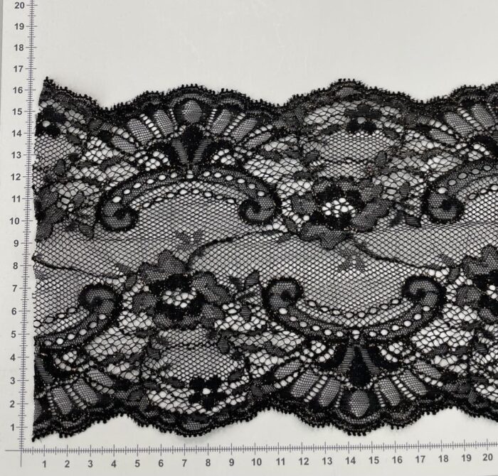 Elastinis nėrinys Juodas GIP-01