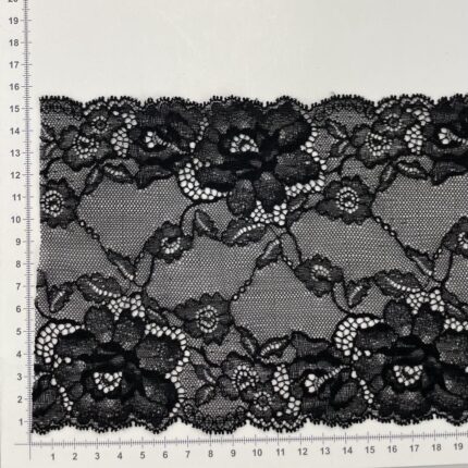 Elastinis nėrinys Juodas GIP-02