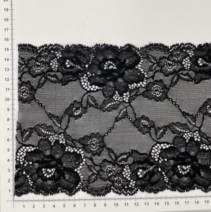 Elastinis nėrinys Juodas GIP-02