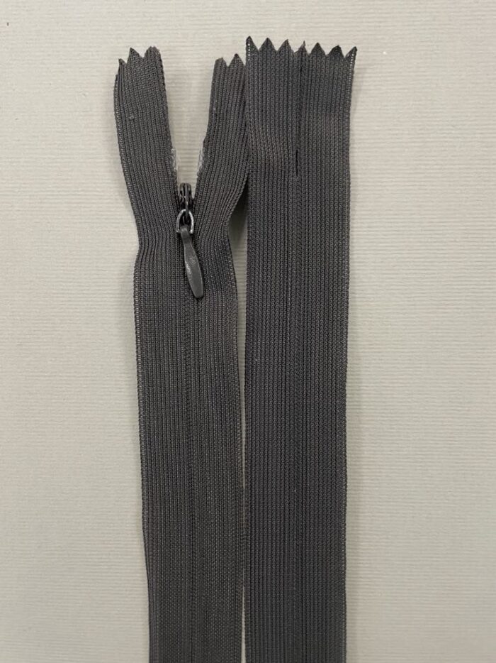 Paslėptas užtrauktukas "Tamsiai pilkas", 50 cm