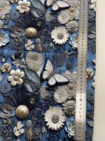 Kilpinis, skaitmeninės spaudos trikotažas Džinso gėlės