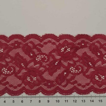 Elastinis nėrinys Šviesiai bordo EN-30