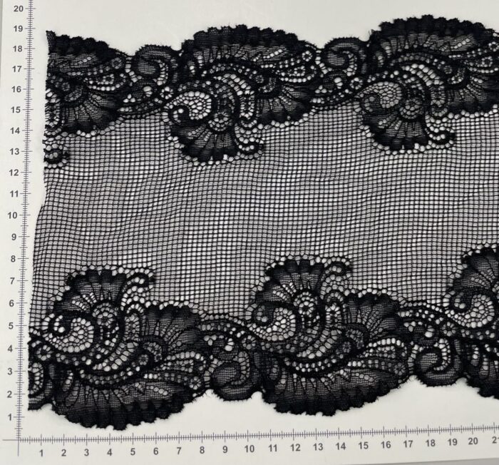 Elastinis nėrinys Juodas GIP-04