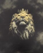 Kilpinio, skaitmeninės spaudos trikotažo panelė 60x70cm Liūtas