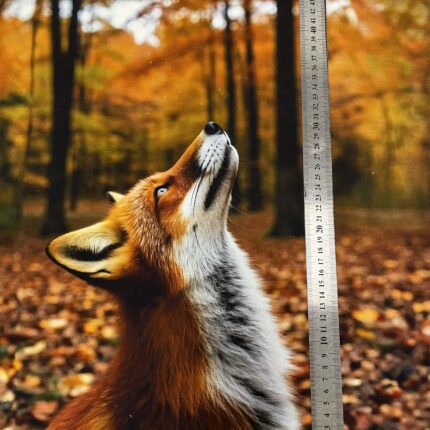 Kilpinio, skaitmeninės spaudos trikotažo panelė 60x70cm Lapė