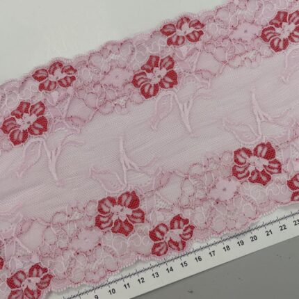 Elastinis nėrinys Rožinis GIP-44