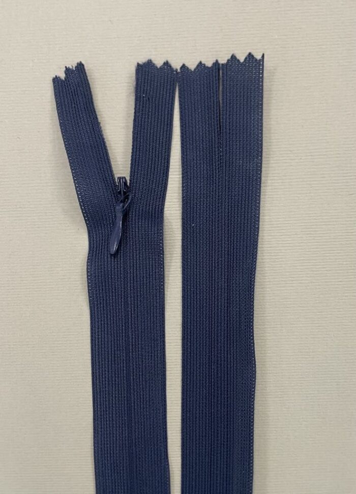 Paslėptas užtrauktukas "Tamsiai mėlynas", 50 cm