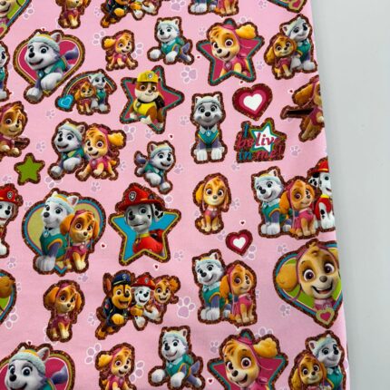 Kilpinis, skaitmeninės spaudos trikotažas Patruliai su auksiniu rėmeliu