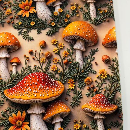 Kilpinis, skaitmeninės spaudos trikotažas Grybai